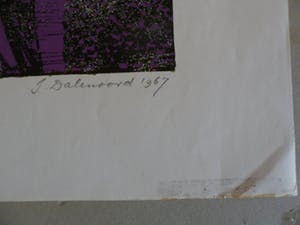 Jenny Dalenoord - Stilleven met vis, Kleurenhoutsnede kopen? Bied vanaf 40!