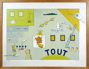 Jan Voss - Litho, Tout - Ingelijst verkocht voor € 50!