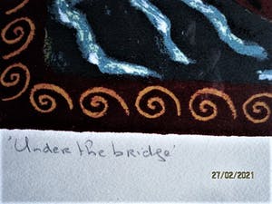 Jacques Tange - populair Rotterdams graficus - gesigneerde Zeefdruk - "Under the Bridge" kopen? Bied vanaf 30!