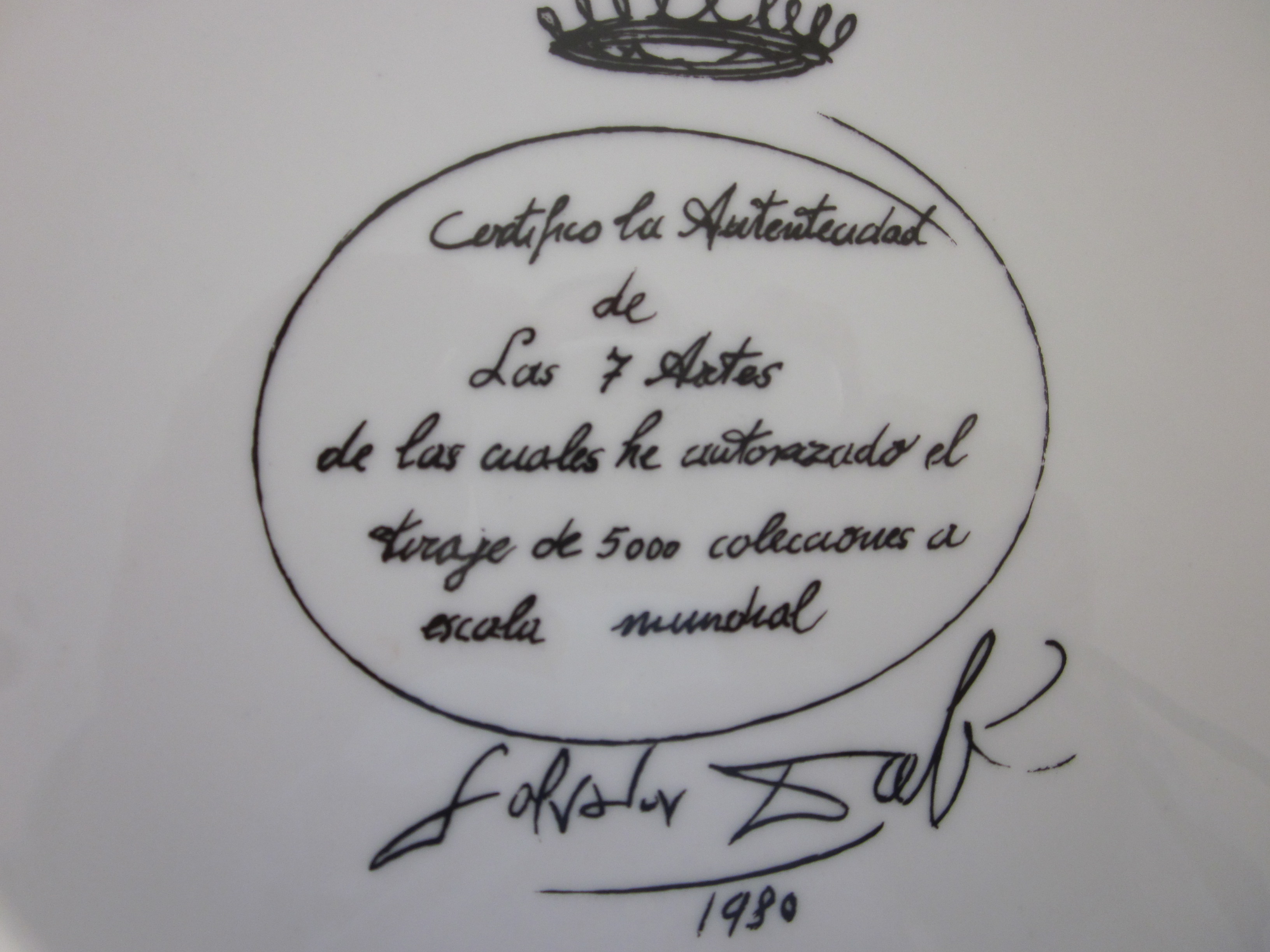 Salvador Dali - (Naar) Porseleinen bord uit de serie El Teatro kopen? Bied vanaf 49!