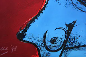 Corneille - Litho: Le chat et l’oiseau sur la tête - 1998 kopen? Bied vanaf 1!