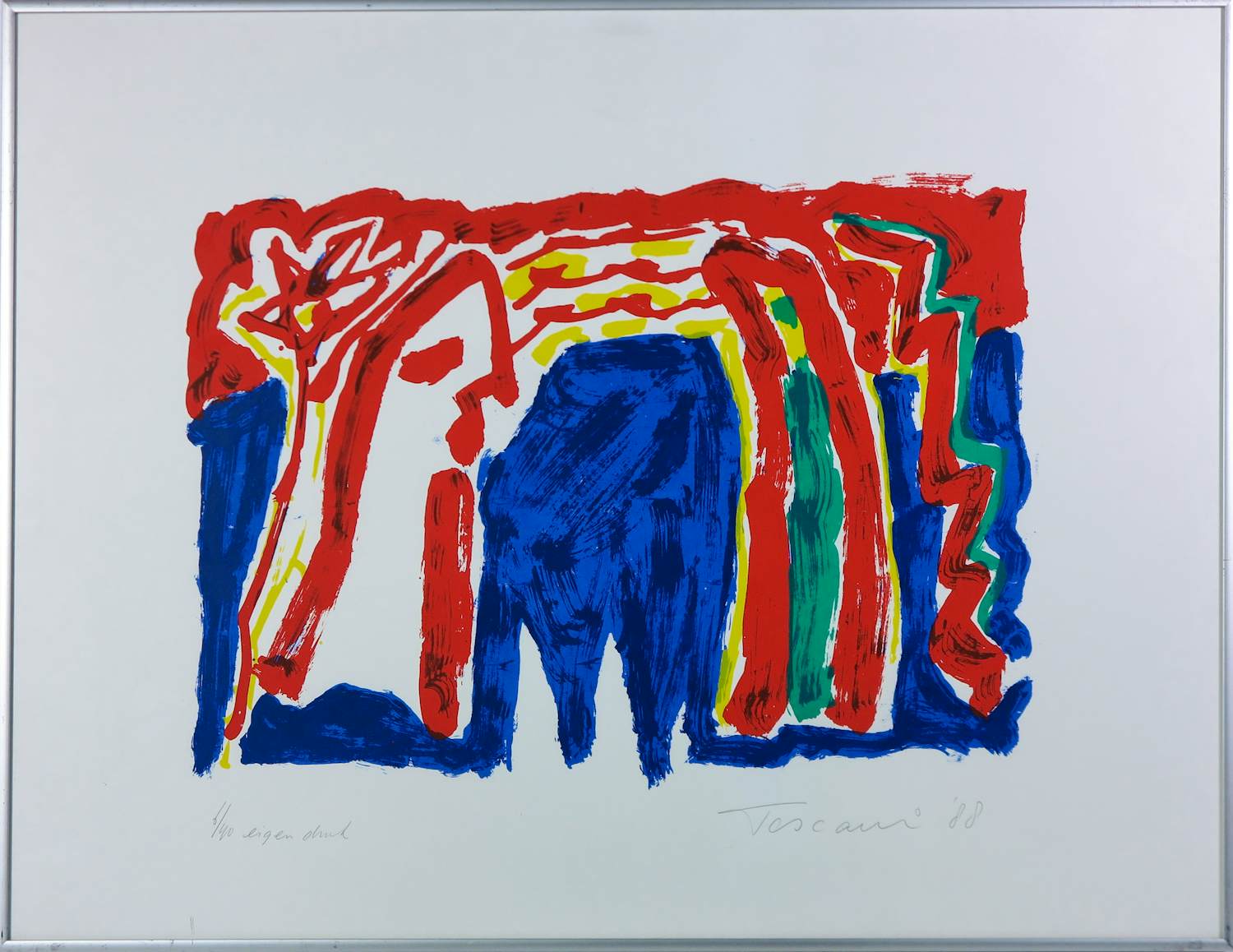 Bep Toscani - Zeefdruk op papier, Kommunikatie I - Ingelijst kopen? Bied vanaf 35!