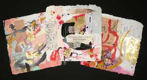 Miriam Slaats - Map met drie zeefdrukken, Alle kennis komt voort uit onze zintuigen verkocht voor € 100!