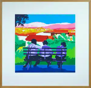 Marco Kooiman - Zeefdruk, Siesta Estiva - Ingelijst vendu pour 90€ !