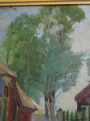 Johan Gerhard Siemer - Olieverf op paneel, “Boerderij” – gesigneerd en ingelijst – ca 1950 kopen? Bied vanaf 50!