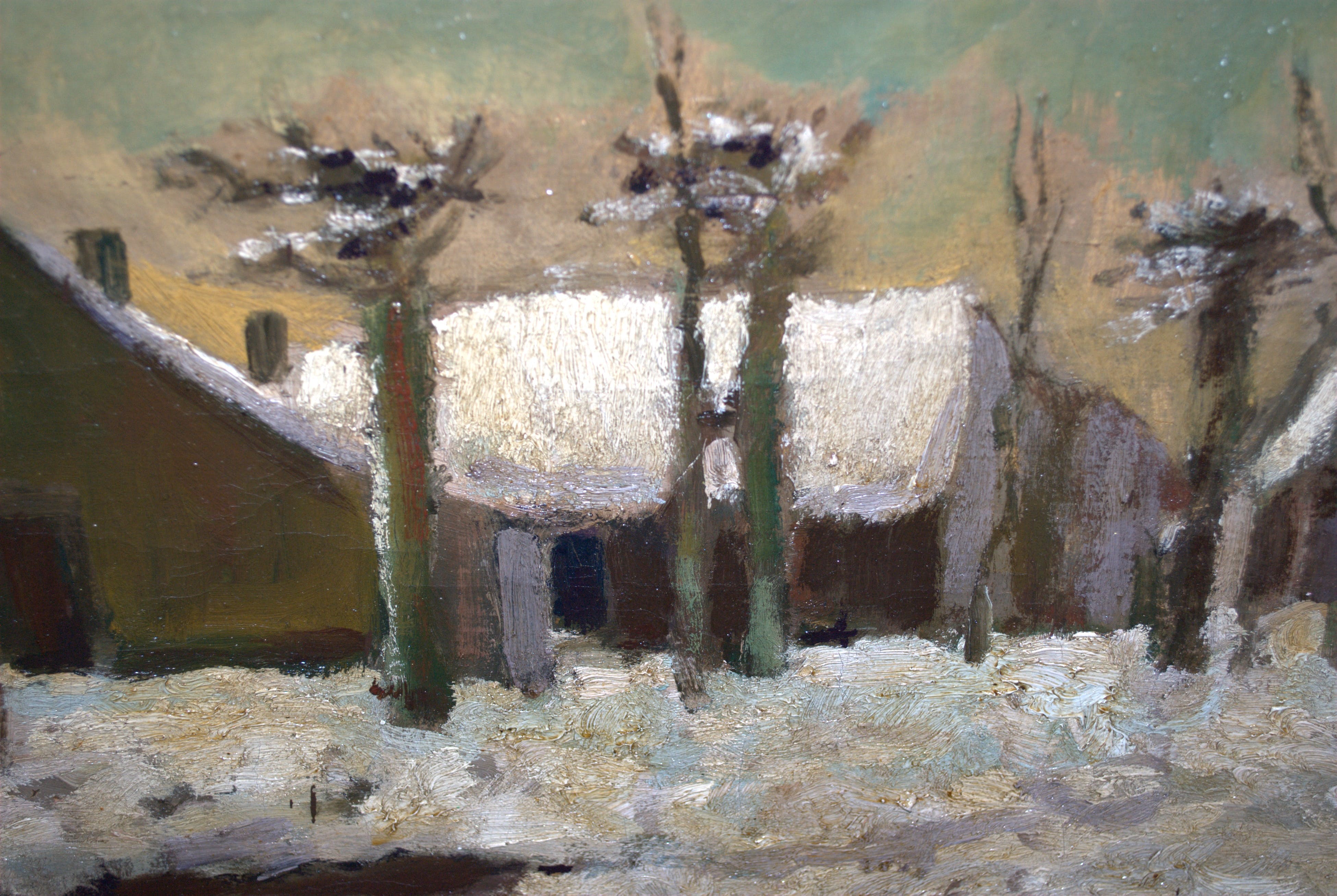 Frans de Nocker - Leidse School - winters tafereel - olieverf kopen? Bied vanaf 150!