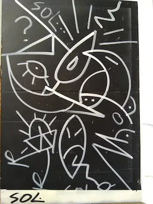 Niet of onleesbaar gesigneerd - Street-art by "SOL" op makelaarsbord. kopen? Bied vanaf 1!
