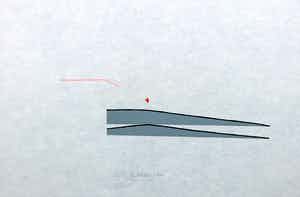 Cees Andriessen - Linosnede op rijstpapier, Zonder titel verkocht voor € 1!