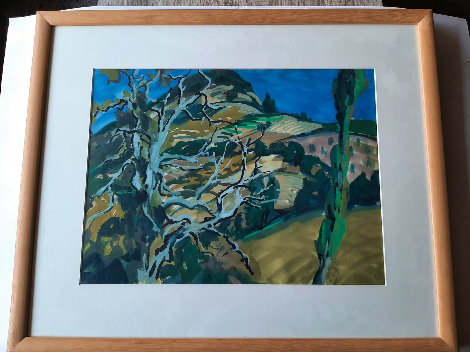 Eric Bauknecht - Gouache, Titel, Landschap I, op papier (ingelijst) kopen? Bied vanaf 80!