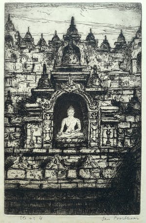 Jan Poortenaar - Boroboedoer, complete uitgave met 6 gesigneerde etsen kopen? Bied vanaf 250!
