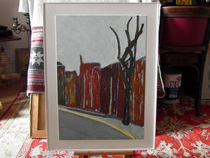 Paul Overhaus - "Stadsgezicht met boom" kopen? Bied vanaf 60!