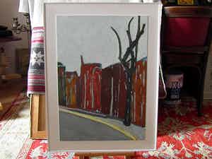 Paul Overhaus - "Stadsgezicht met boom" verkocht voor € 60!