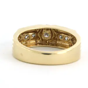 14k bicolour gouden ring bezet met briljant geslepen diamant tot. 0.13ct kopen? Bied vanaf 500!
