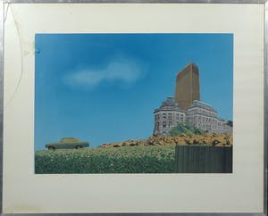 Leo Jinssen - Collage, Uitzicht op de bollenvelden - Ingelijst kopen? Bied vanaf 1!
