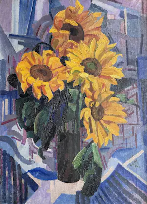 AcheterHerman Bieling - olieverf op doek | 'Zonnebloemen' | 1922? Enchérissez de 2000!