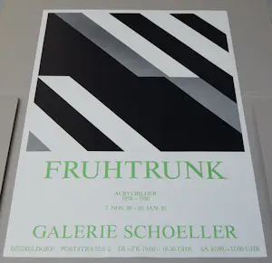 Gunter Fruhtrunk - Ausstellungsplakat Galerie Schoeller Düsseldorf 1980 kopen? Bied vanaf 60!