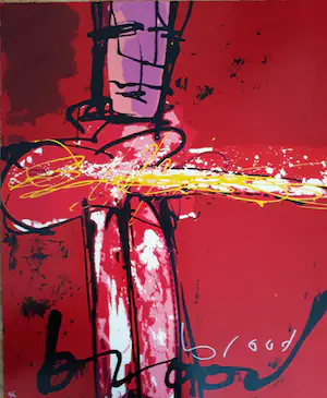 Herman Brood - Kleurenzeefdruk PURPLE HAZE Handgesigneerd. kaufen? Bieten Sie von 1!