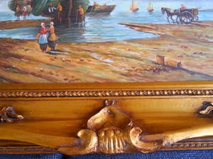 Niet of onleesbaar gesigneerd - Botters op het strand - Gesigneerd, P. Goossens kopen? Bied vanaf 10!