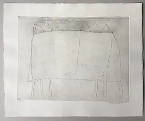 Klaas Gubbels - ‘Koningstafel’ - gesigneerde ets - 1970-2005 kopen? Bied vanaf 250!