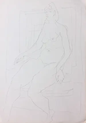 Janus Nuiten - Verschillende technieken, Lot van 39 schetsen van figuren kopen? Bied vanaf 100!