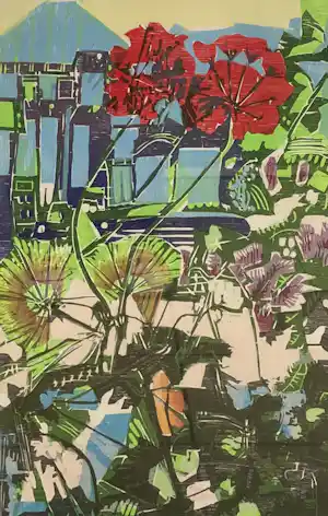 Vincent van Ojen - Stilleven met bloemen en met lijst! vendu pour 110€ !