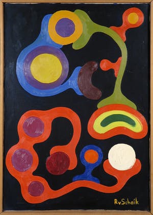 Robert van Schaik - Olieverf op doek, Bonen en erwten - Ingelijst kopen? Bied vanaf 40!