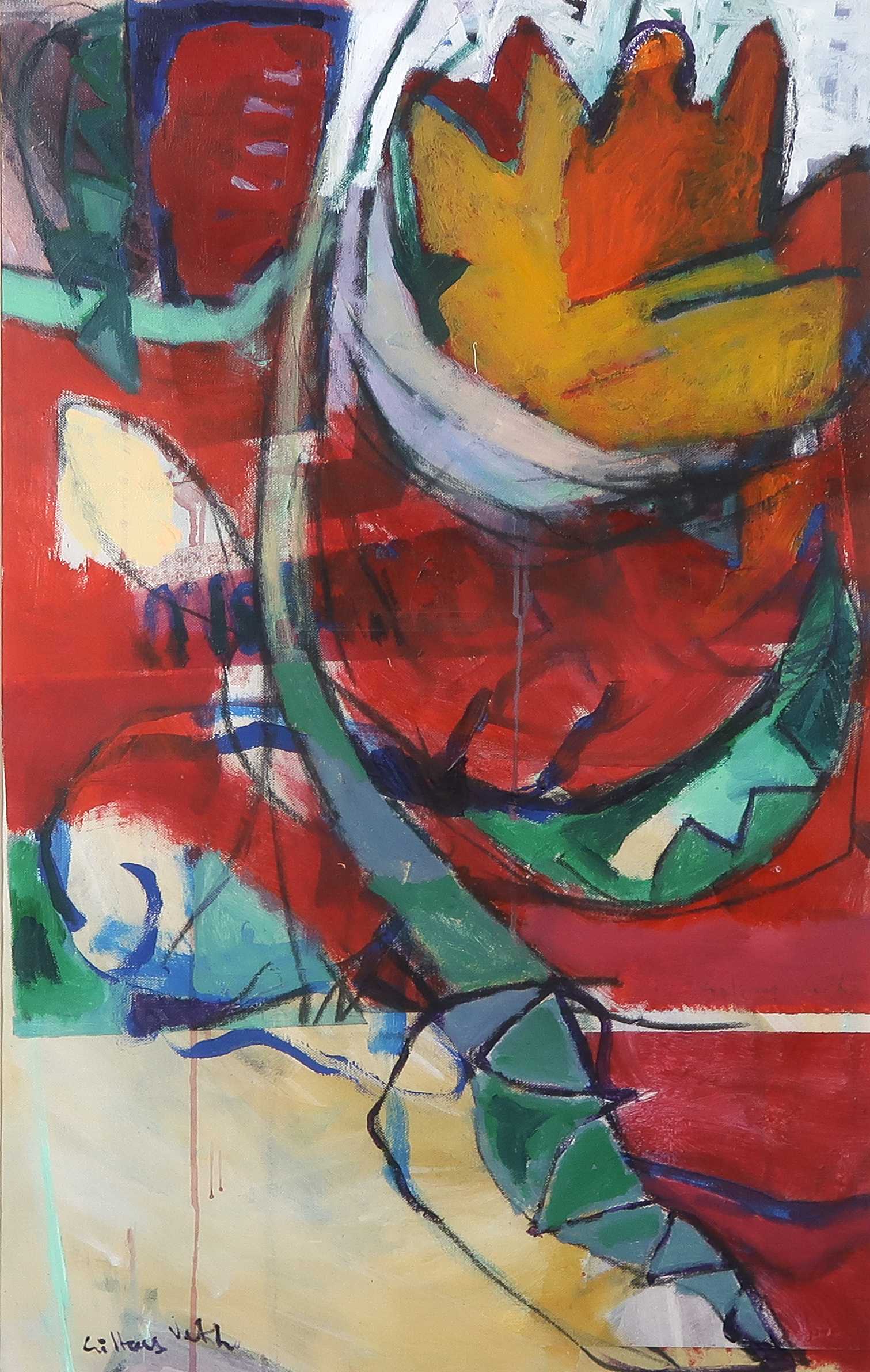 Maarten Giltay Veth - Acryl op papier, Zonder titel - Ingelijst kopen? Bied vanaf 1!