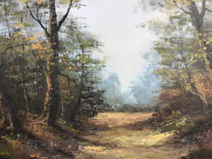 Niet of onleesbaar gesigneerd - Bospad. kopen? Bied vanaf 1!