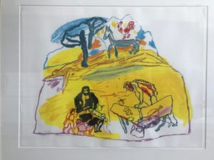 Pieter Defesche - Figuren en Haan met Ezel kopen? Bied vanaf 200!