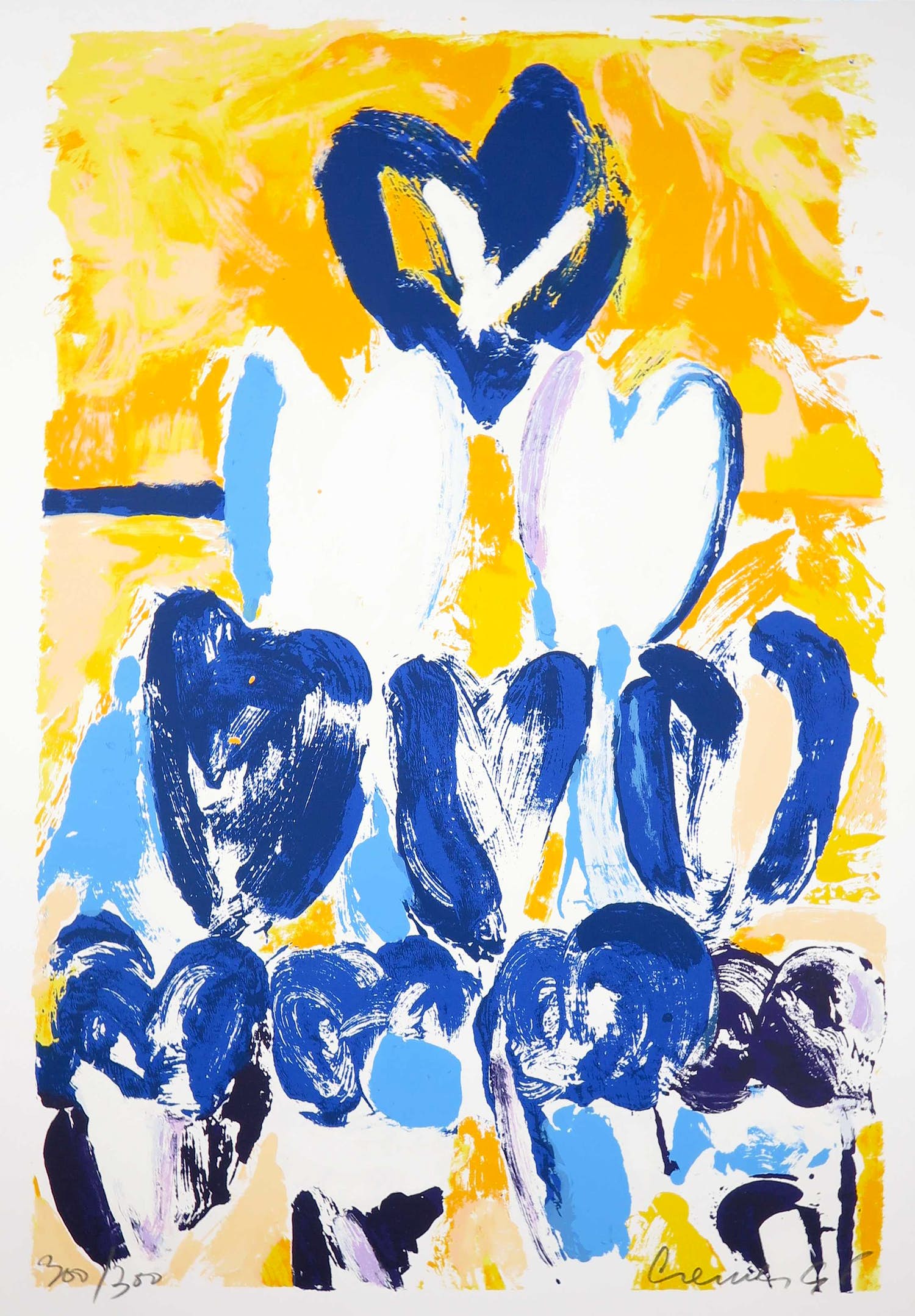 Jan Cremer - Zeefdruk, Tulips verkocht voor € 1!