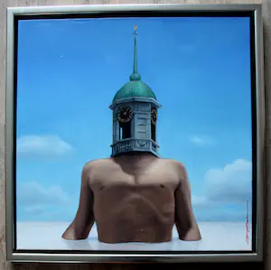 Jeroen Buitenman - Olieverf op doek: Church head(Ingelijst) - 2004 kopen? Bied vanaf 895!