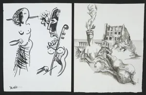 Joe Wols - Lot van vier originele werken op papier, Divers kopen? Bied vanaf 1!