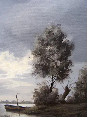 Willem Kroon - Hollands Polderlandschap kopen? Bied vanaf 60!