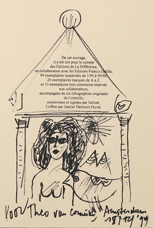 Corneille - Portfolio met originele tekening, De tes main partit le vide kopen? Bied vanaf 1!