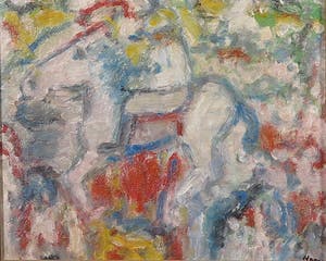 Pieter Haan - Acryl op doek en board, Lot van drie voorstellingen - Ingelijst kopen? Bied vanaf 1!
