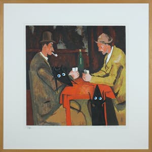 Peter Bastiaanssen - Zeefdruk, Yapping Cézanne - Ingelijst kopen? Bied vanaf 80!