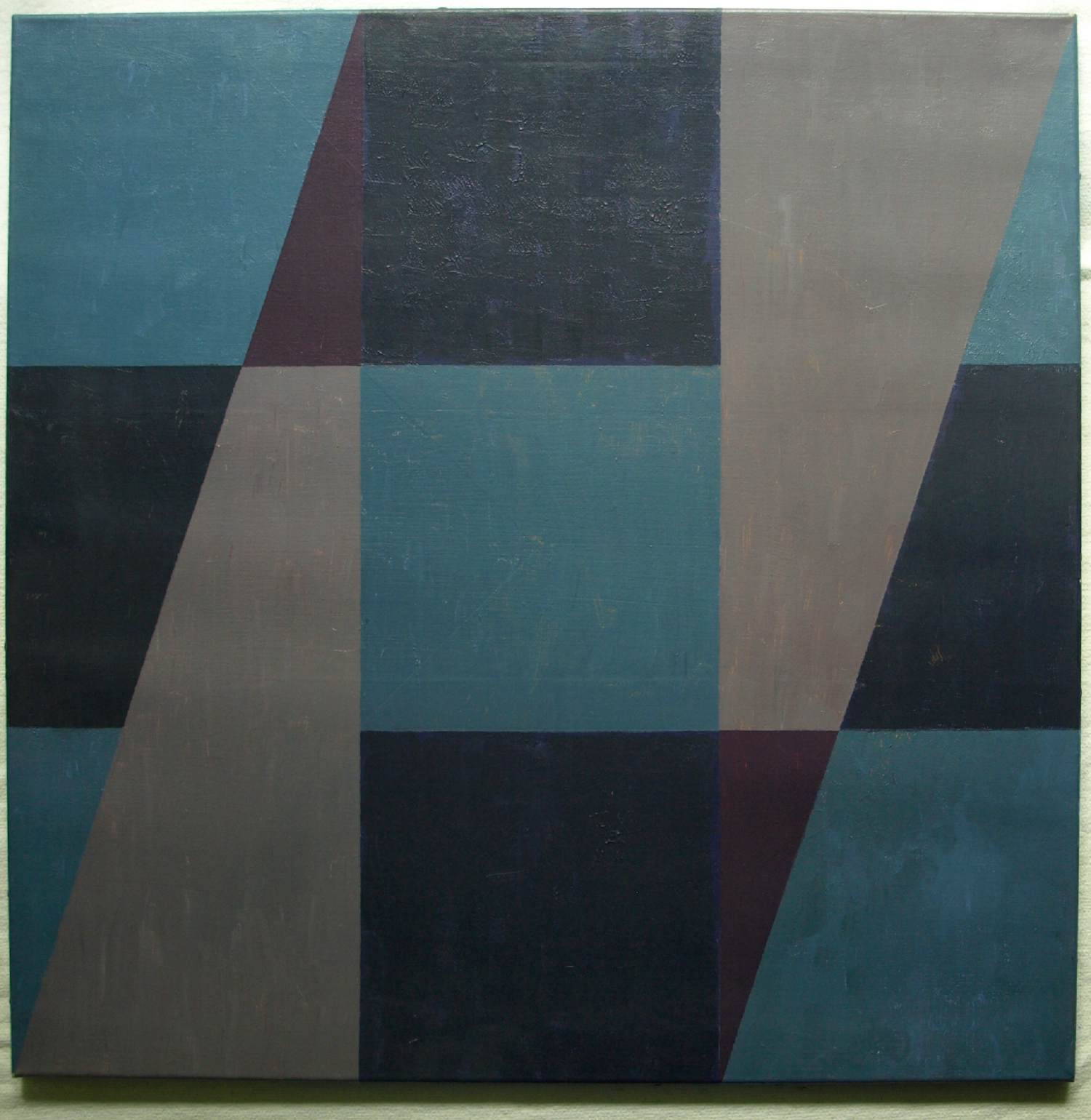 George Degenhart - Acrylverf op doek , Abstracte voorstelling - 80 x 80 cm. – 2011 verkocht voor € 80!