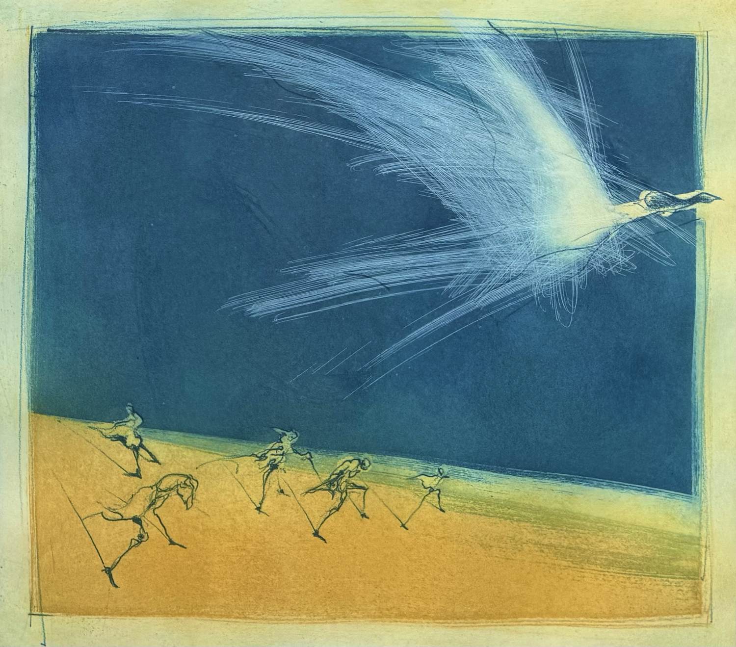 Ronald Tolman - handgesigneerde kleurenets | 'Zonder titel' | 1995 (INGELIJST) kopen? Bied vanaf 120!