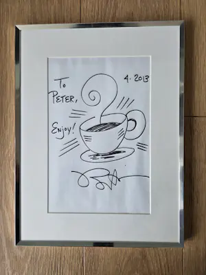 Romero Britto - Originele schets handgesigneerd kopen? Bied vanaf 109!