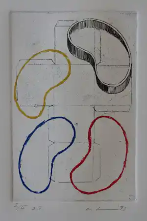 Thomas Ankum - Zonder Titel, ets, oplage 2 ex., 1993 gesigneerd/genummerd, mint verkauft für € 55!
