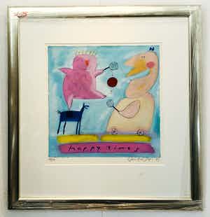 Wouter Stips - Happy times met lijst! verkocht voor € 145!