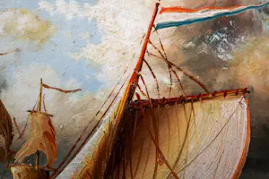 Niet of onleesbaar gesigneerd - 2x Hollandse School Zeelandschappen (XX) kopen? Bied vanaf 1!