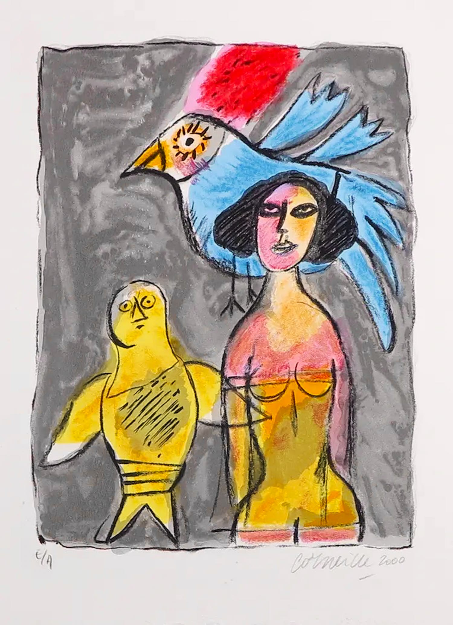 Corneille - Litho, Femme et Oiseaux kopen? Bied vanaf 1!