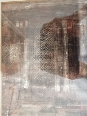 Ton Pape - Abstract Werk - Originele Gouache in Originele Lijst kopen? Bied vanaf 1!