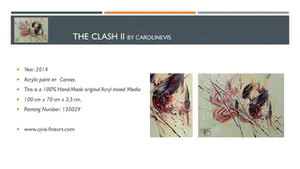 Caroline Vis - "The Clash II" (2014) | Acryl op doek (70x100) met certificaat van echtheid kopen? Bied vanaf 1!