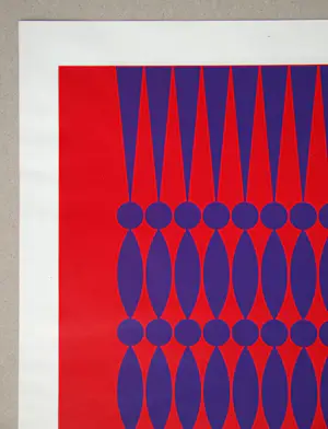 Dordevic Miodrag - Kinetische compositie - 1967 - Originele zeefdruk - Handgesigneerd kunstenaarsexemplaar kopen? Bied vanaf 100!