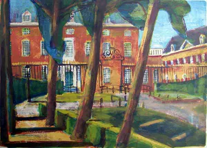 Jeroen Hermkens - litho Slot Zeist (ingelijst) kopen? Bied vanaf 150!