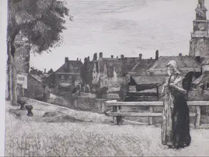 Piet Verhaert - Herinnering aan Zeeland - Ets kopen? Bied vanaf 50!