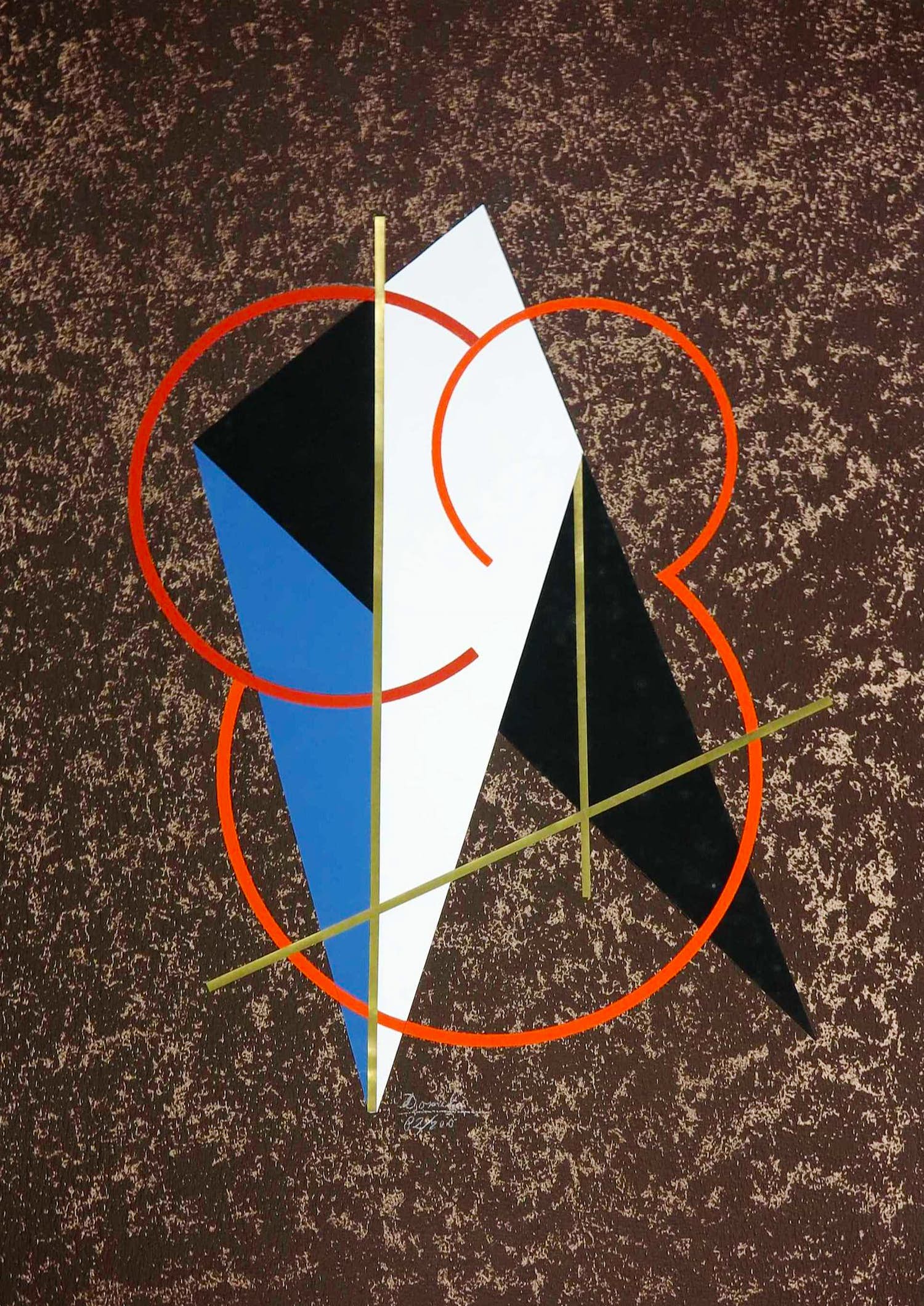 Cesar Domela - Zeefdruk en collage, Zonder titel verkocht voor € 100!
