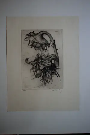 Dirk Baksteen - Ets - Zonnebloem kopen? Bied vanaf 100!